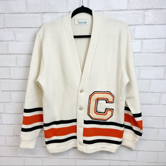 Vintage Sweaters - Vintage Varsity Cheer Wool Cardigan Sweater H12